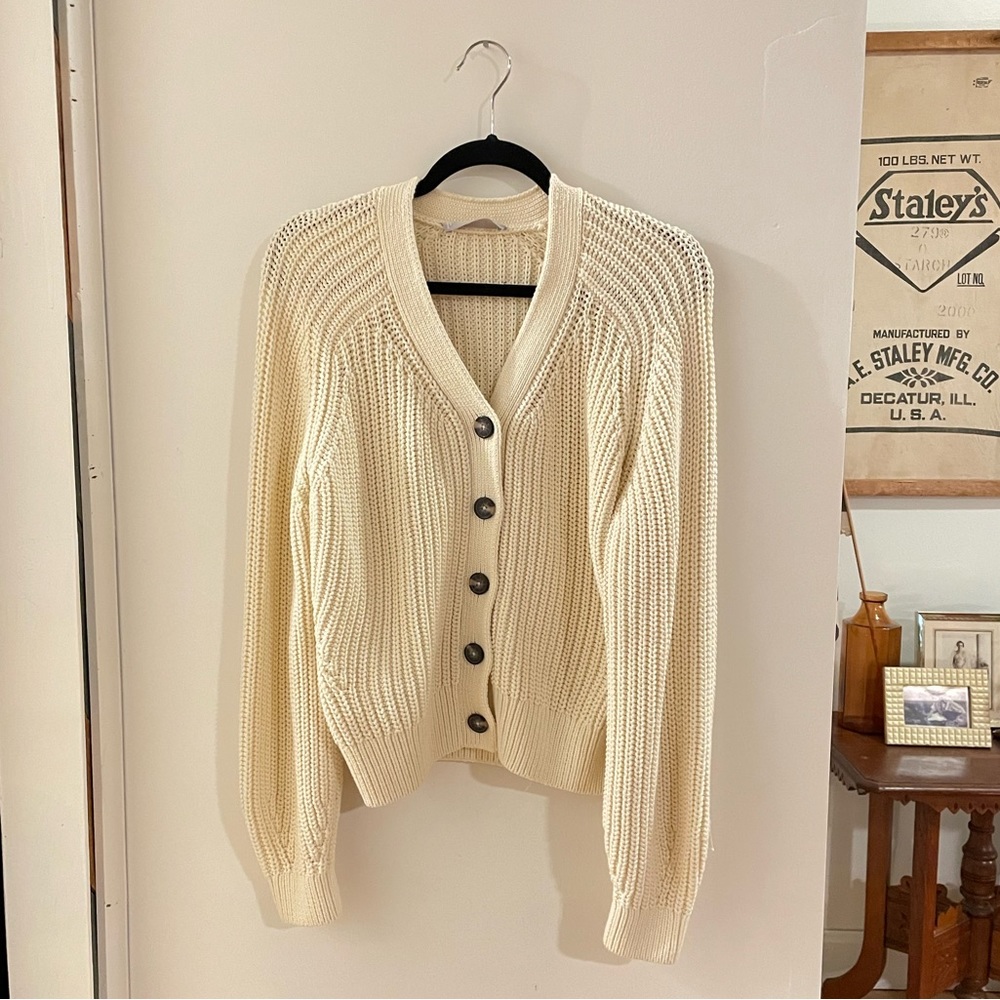 Everlane Texture Cotton Cardigan, canvas L